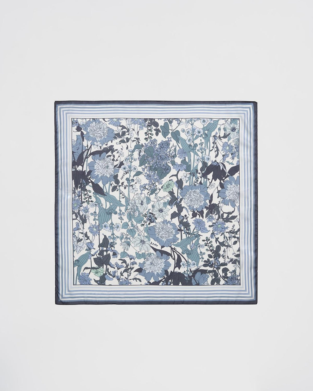 Fable Deco Blooms Blue Square Scarf