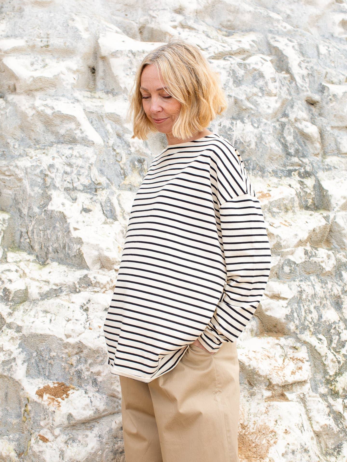 Bryony Stripe Top | Black & Cream