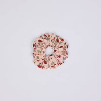 Block Printed Eye Mask & Scrunchie Set - Ditsy Floral Scarlet