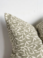 Olive Leaf Print Cushion Cover