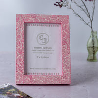 Hand Painted Frame ~ Pink Wiggle