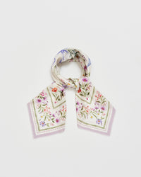 Fable England - Forget Me Knot Cream Narrative Square Scarf