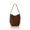 Italian Genuine Leather & Suede Bucket Shoulder Bag ~ in 3 Autumnal Colours