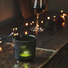 Ribbed Glass Candle Holder