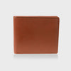 Pebble grain Leather Bifold Wallet - Tan / Green