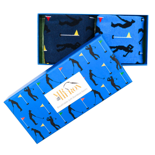 Mr Heron Golfers Socks Box – 2 pairs