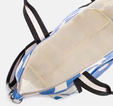 Blue Mono Flower Weekend Bag