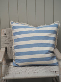Bold Stripe Cushion Cover in Yellow, Blue or Dark Slate
