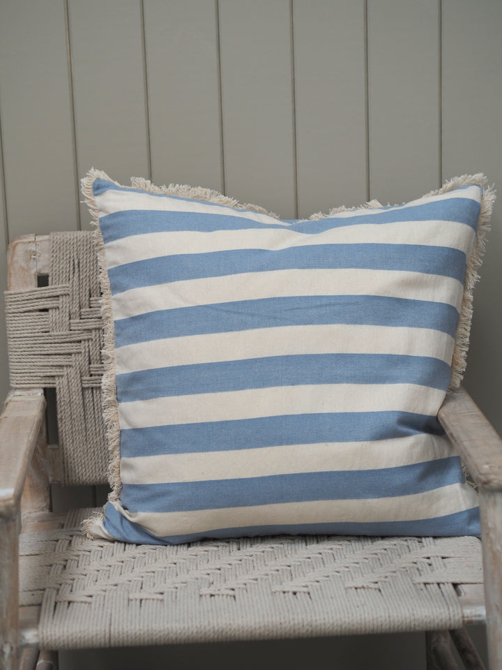 Bold Stripe Cushion Cover in Yellow, Blue or Dark Slate