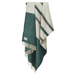 Brecon Pure New Wool Throw ~ Emerald & Charcoal