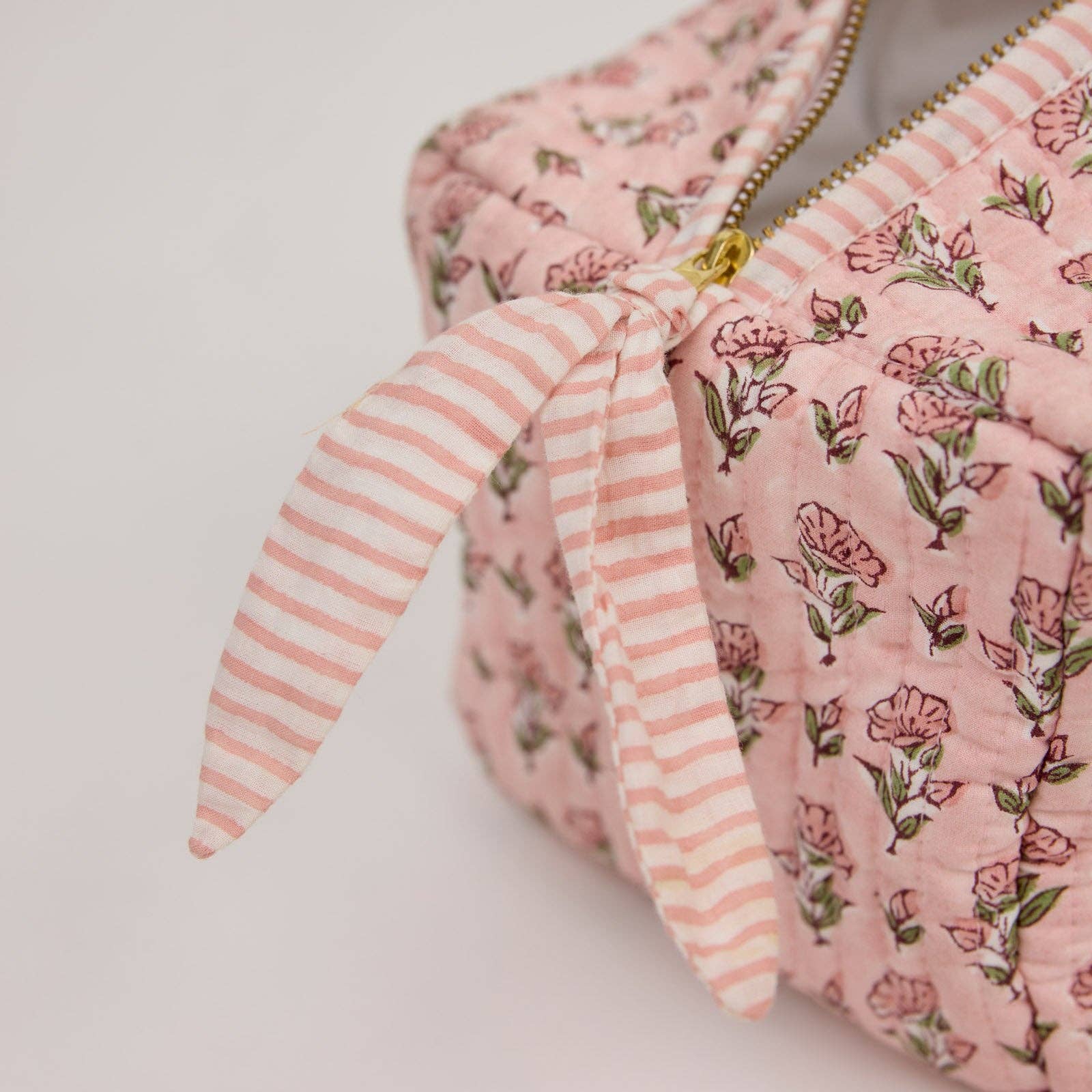 Organic Cotton Toiletry Bag - Ditsy Floral Blush