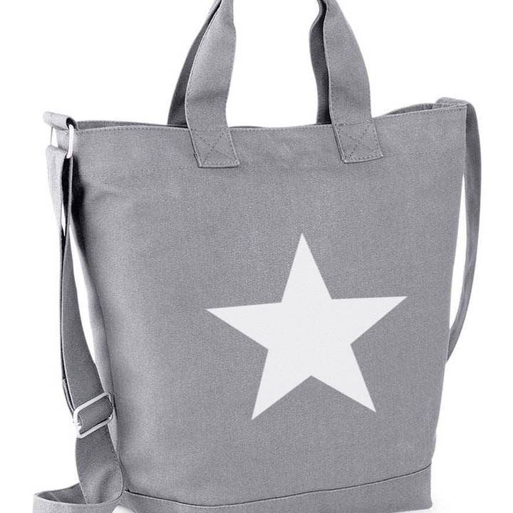 Book Bag with Shoulder Strap ~ in Natural, Grey or Black