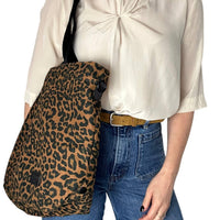 Tote Bag in Brown Leopard Print