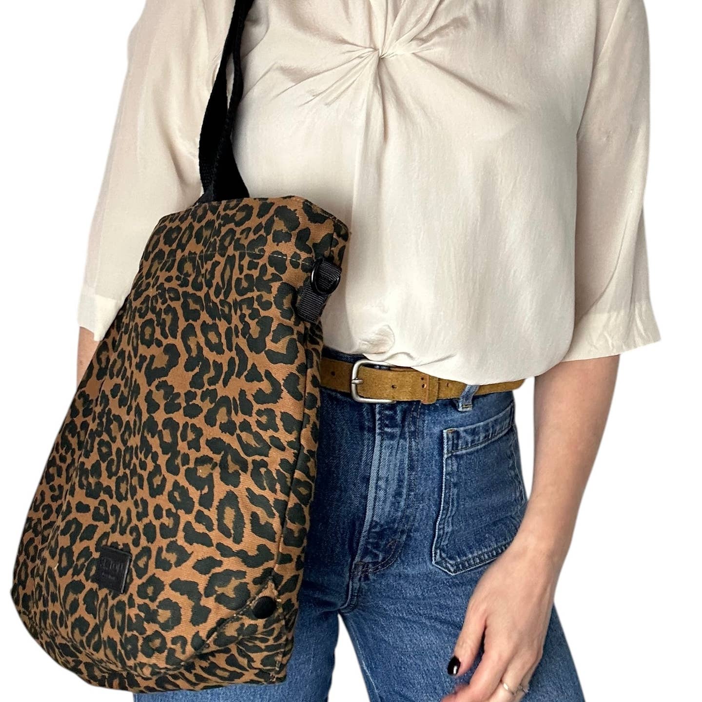 Tote Bag in Brown Leopard Print