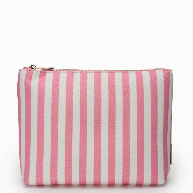 Lola Washbag in Pink and White Stripes