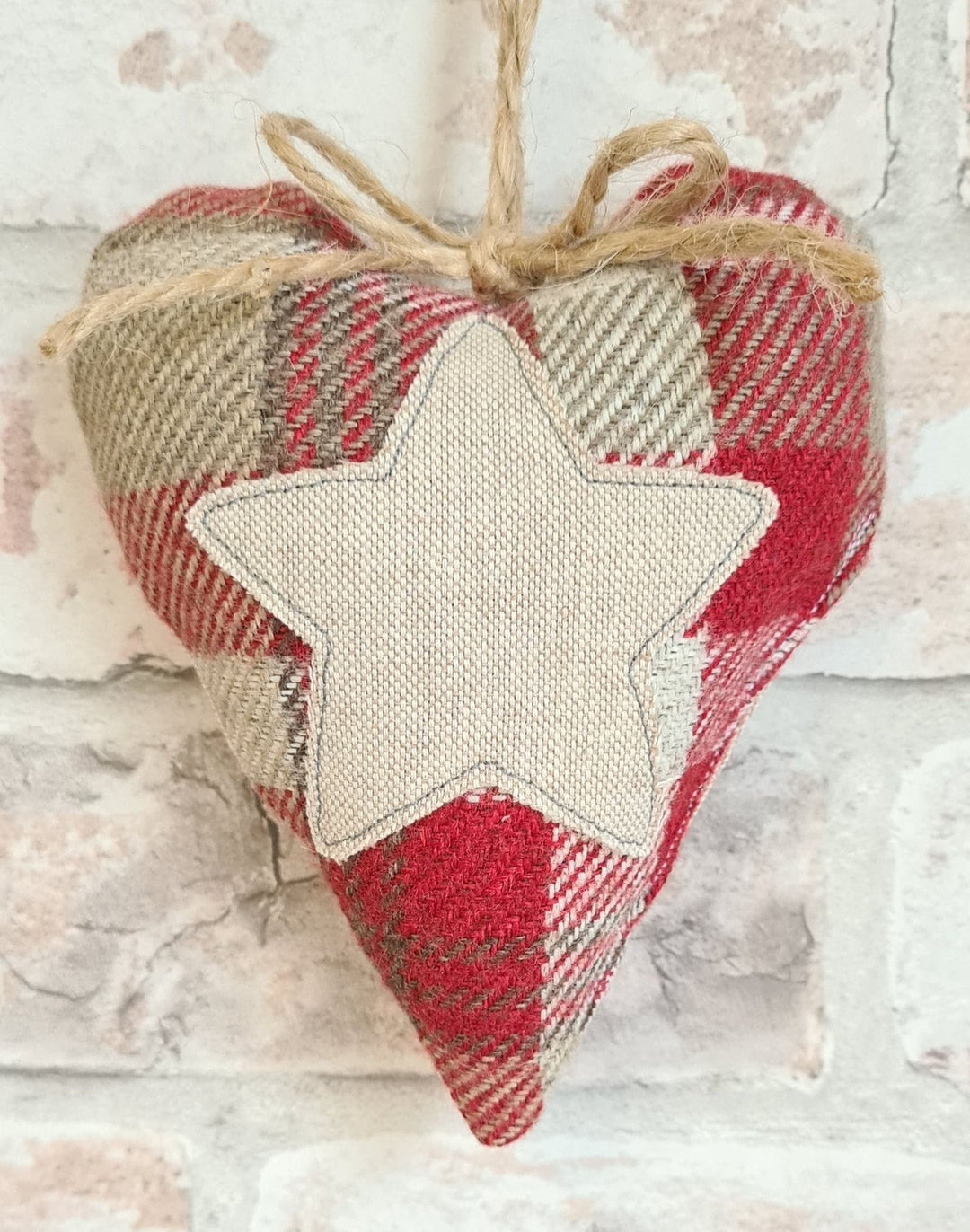 Hand-sewn Red Star Heart