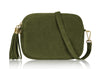Handmade Italian Real Suede Tassel Camera Bag ~ in 4 Autumnal Colours