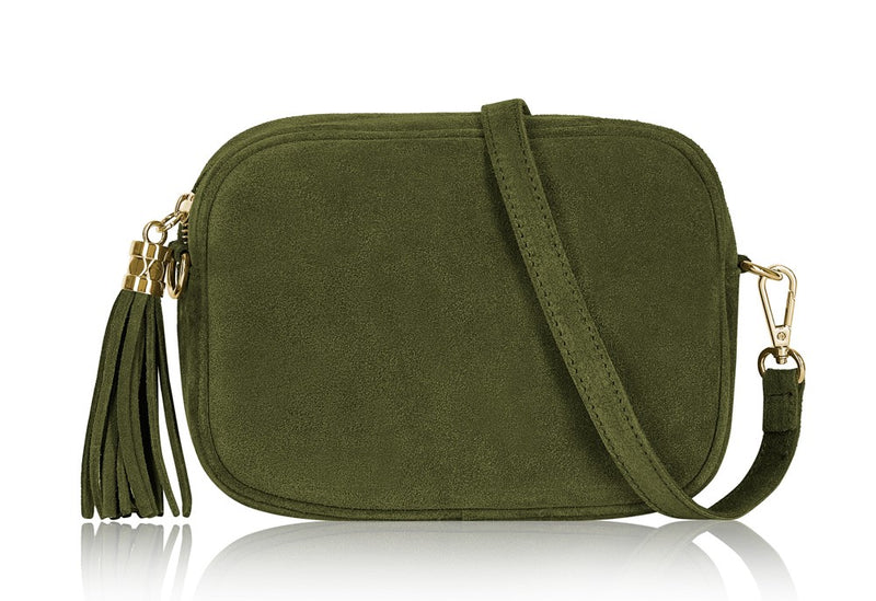 Handmade Italian Real Suede Tassel Camera Bag ~ in 4 Autumnal Colours
