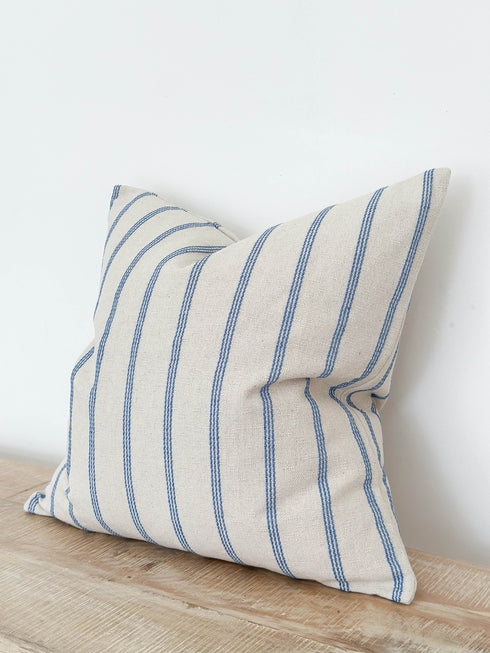 Coastal Blue Stripe Cushion Cover