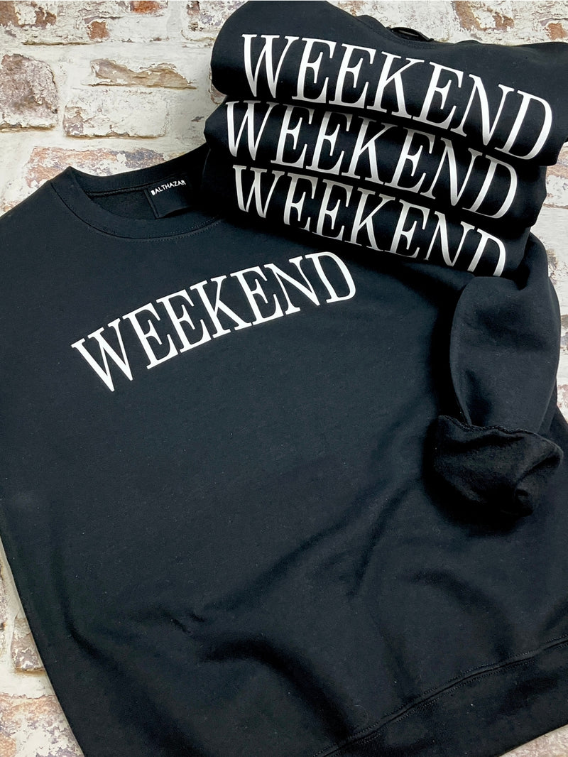 Living for the Weekend Sweatshirt - in Navy