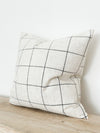 Linen Blend – Oatmeal Grid Cushion Cover