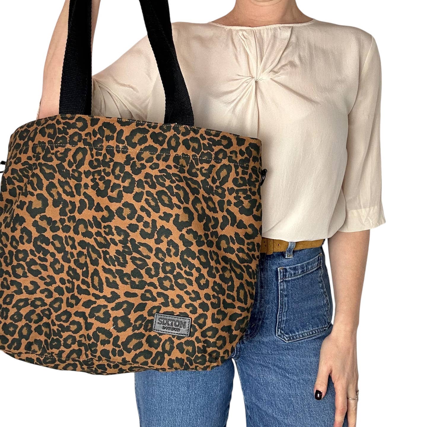 Tote Bag in Brown Leopard Print