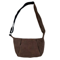 Brixton Cross Body Sling Bag - Brown or Tan Suede