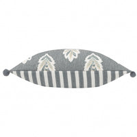 Sessile Leaf Printed Cushion Cover in Delph Blue