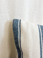 India Luxe Cotton Cushion Cover - Teal & Cream