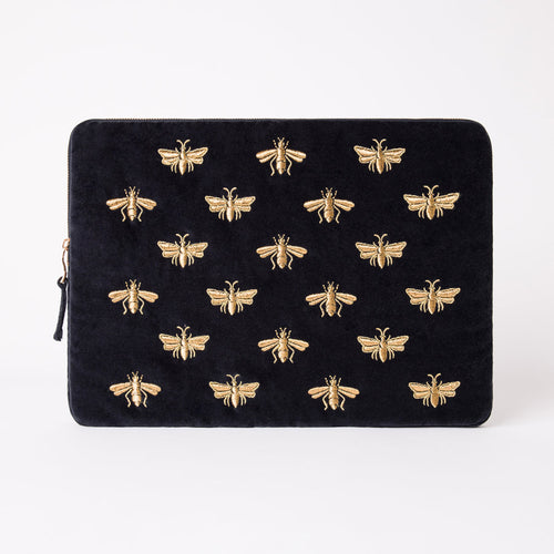 Honey Bee Laptop Case Small – Charcoal