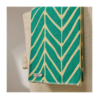 Cotton Nordic Jade & Cream Throw