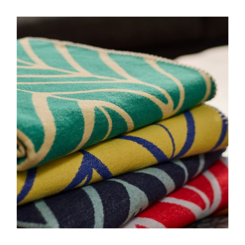 Cotton Nordic Jade & Cream Throw