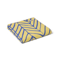 Cotton Nordic Yellow & Lavender Throw