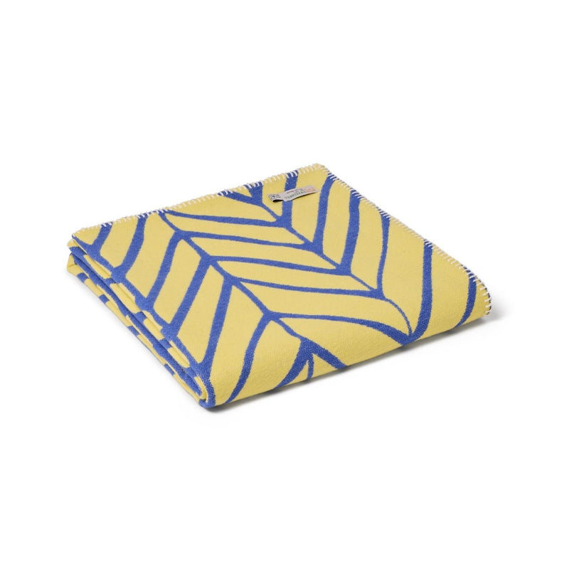 Cotton Nordic Yellow & Lavender Throw