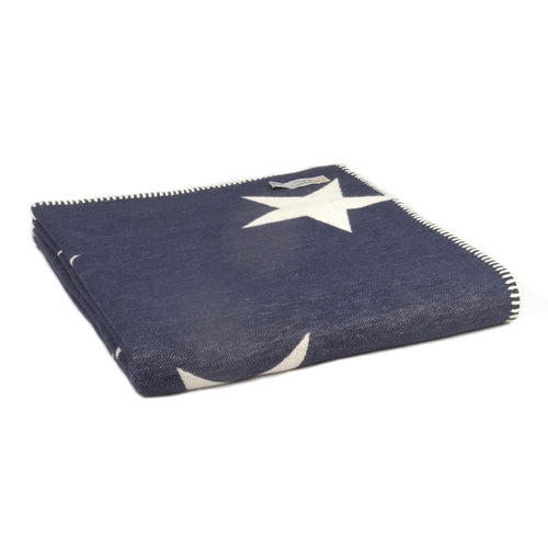 Organic Cotton Star Throw ~ Navy