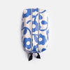 Blue Mono Flower Large Travel Washbag