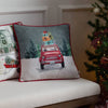 Car Scene Printed Cushion Multicolour