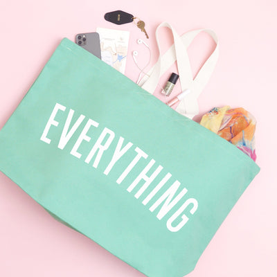 Everything Really Big Bag ~ in Forest Green, Peach, Sea Glass, Midnight or Pink