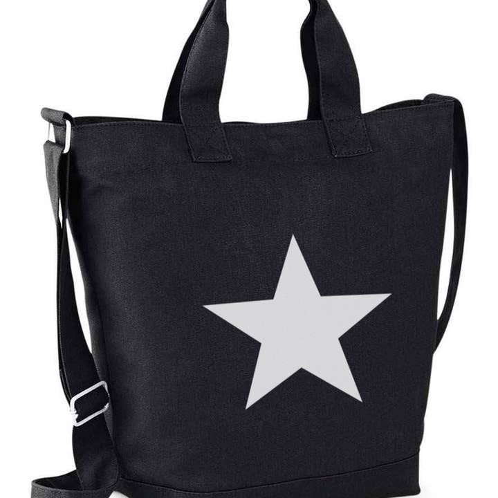 Book Bag with Shoulder Strap ~ in Natural, Grey or Black