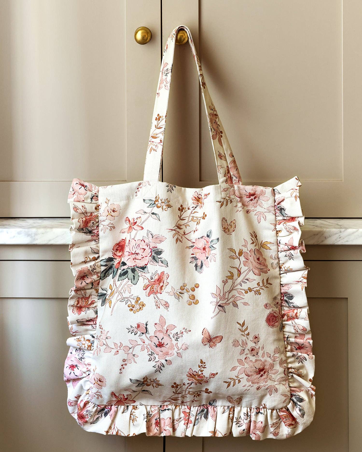 Vintage Rose Frill Tote Bag