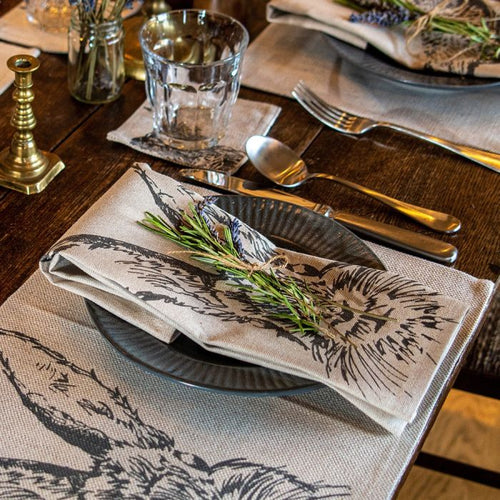 Hare Linen Napkins – Set of 4