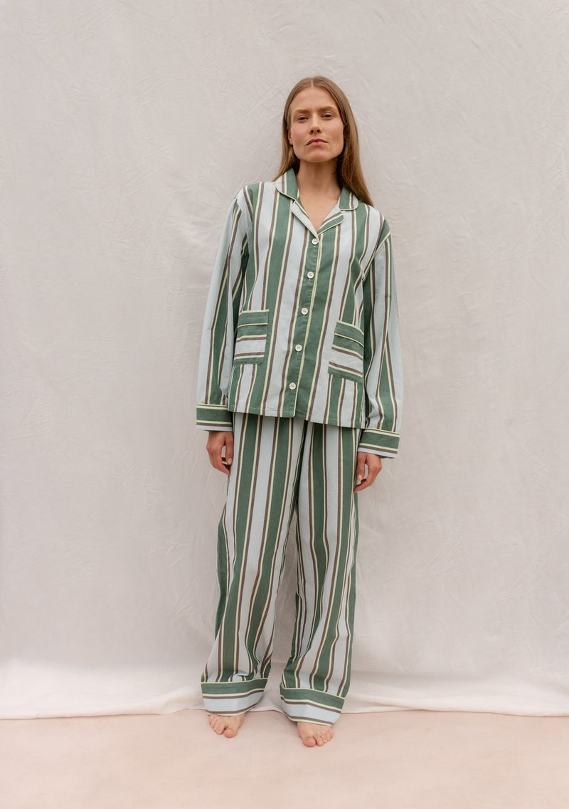 Cotton Pyjamas in Blue Stripes