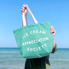 Ice Cream Appreciation Society - Sea Glass Canvas Tote Bag