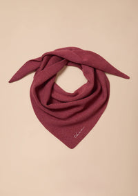 Merino Wool Triangle Scarf in Rust