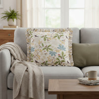 Orchard Birds Frill Edge Cushion