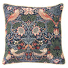 William Morris Strawberry Thief Blue - Panelled Cushion Cover