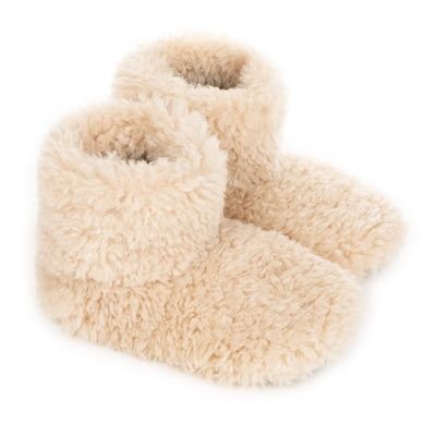 Slipper Boots – Black or Cream Faux Sheepskin