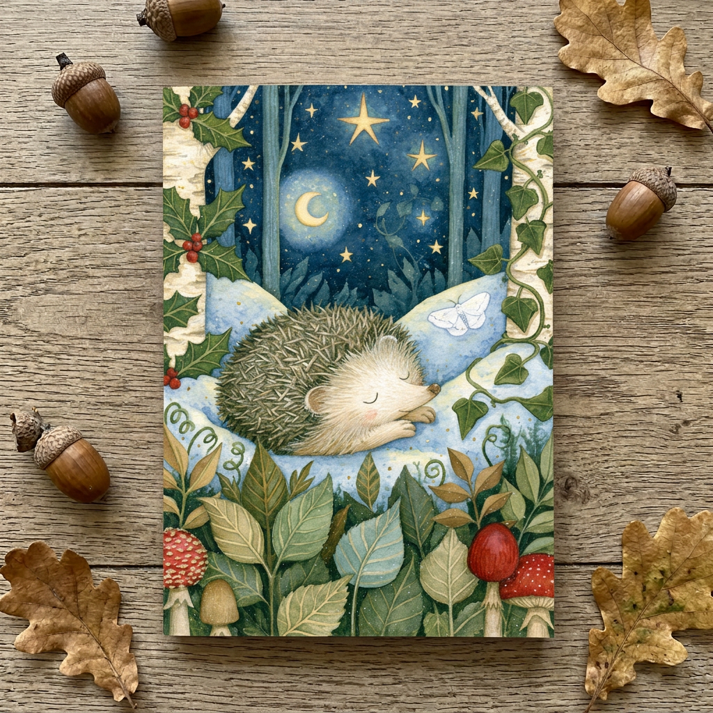 Hedgehog - Notebook Woodland & Nature Stationery - A5