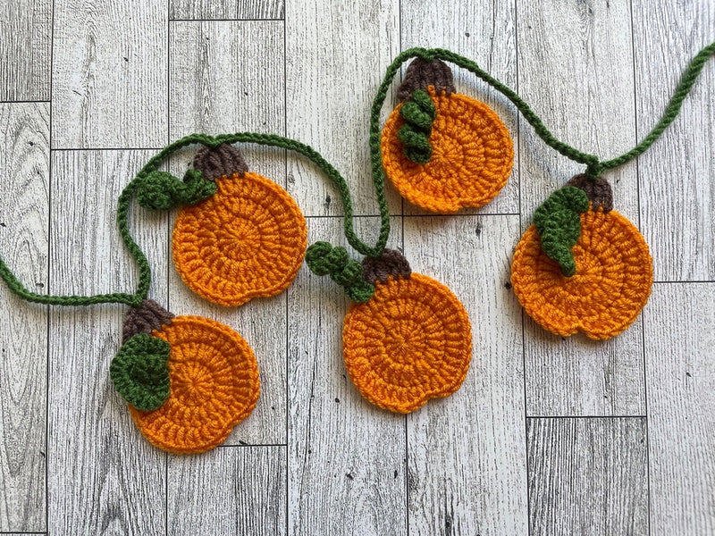 Crochet Pumpkin Garland