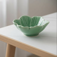 Ceramic Flower Bowl ~ in Green or Pink